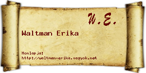 Waltman Erika névjegykártya